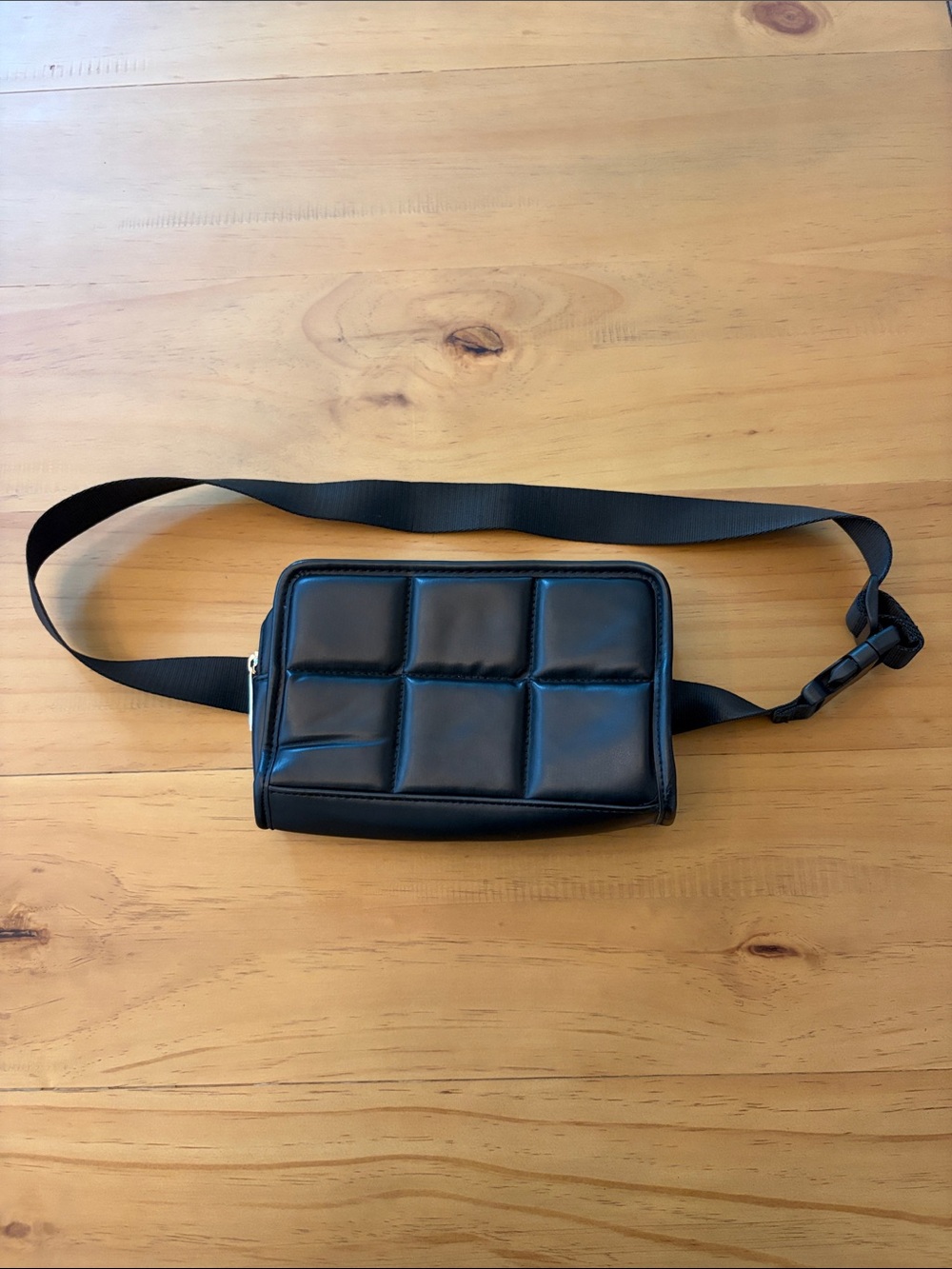Amanda Uprichard Black Quilted Crossbody Belt Bag
